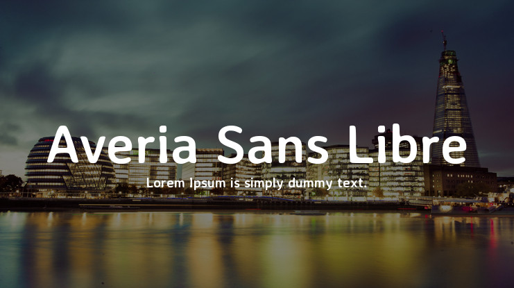 Averia Sans Libre Regular Font preview