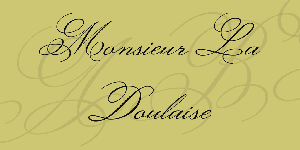Monsieur La Doulaise Font preview