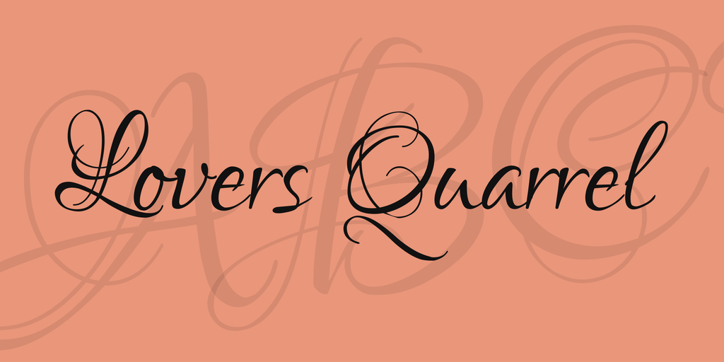 Lovers Quarrel Font preview