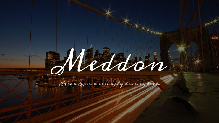 Meddon Font preview