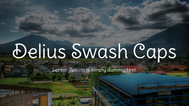 Delius Swash Caps Regular Font preview