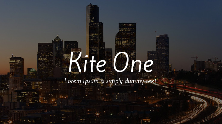Kite One Font preview