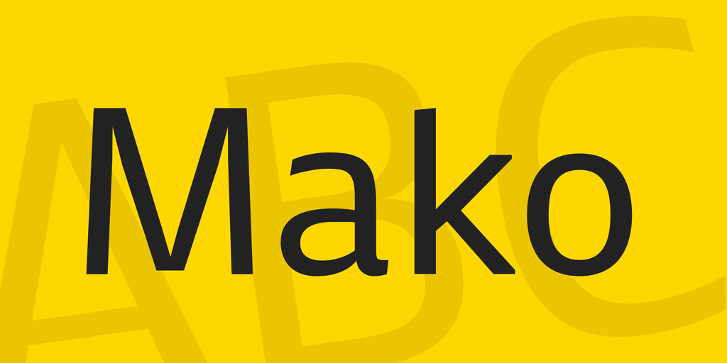 Mako Font preview