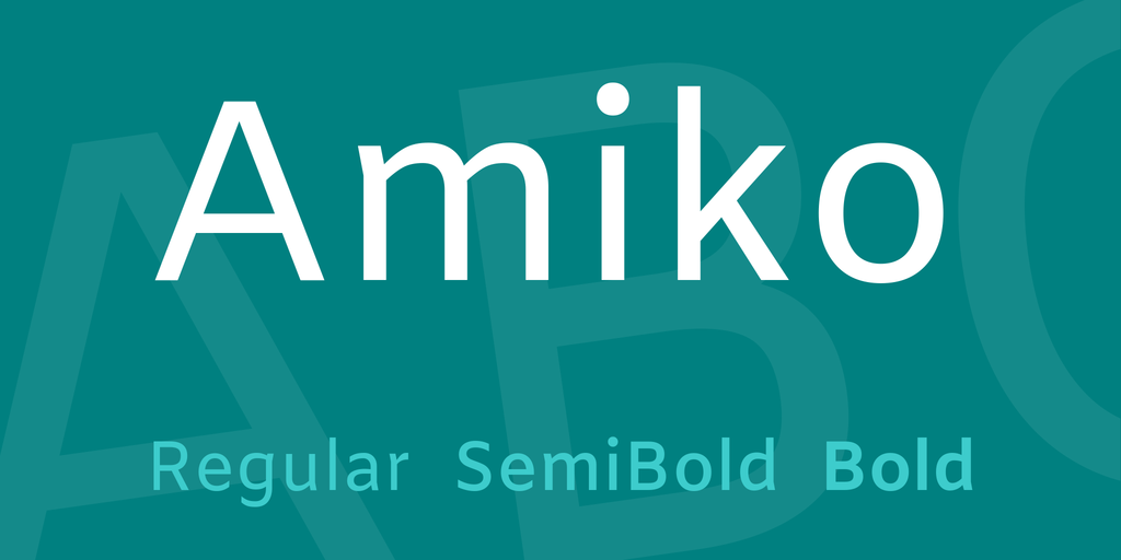 Amiko Font preview