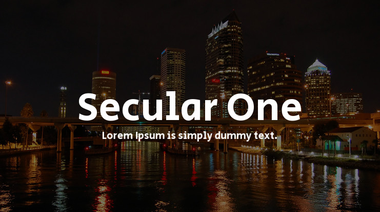 Secular One Font preview