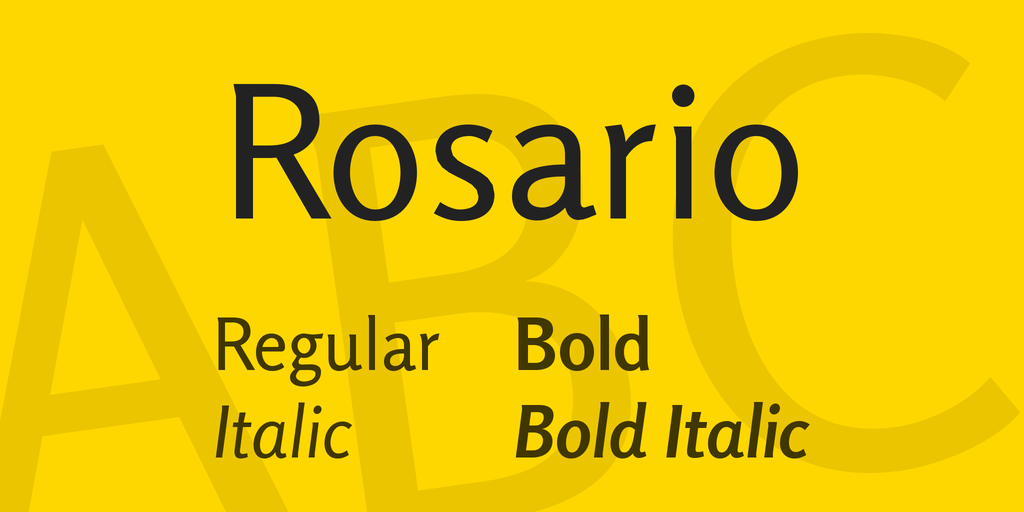 Rosario Regular Font preview