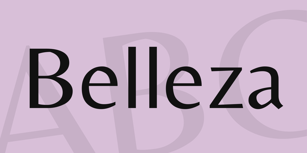 Belleza Font preview