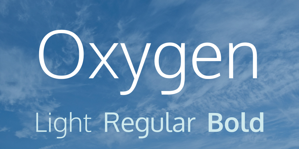 Oxygen Font preview