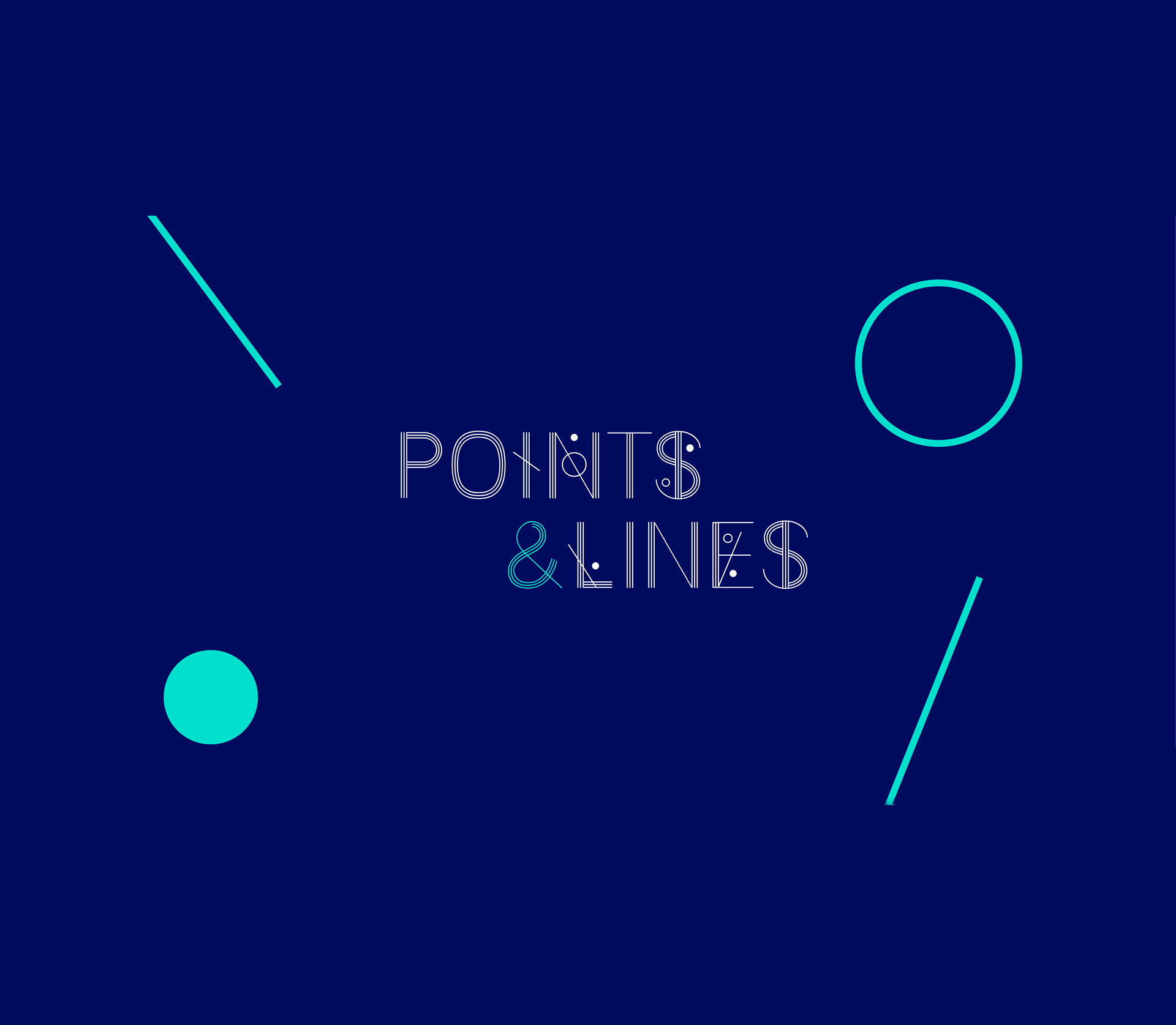 Points & Lines Regular Font preview