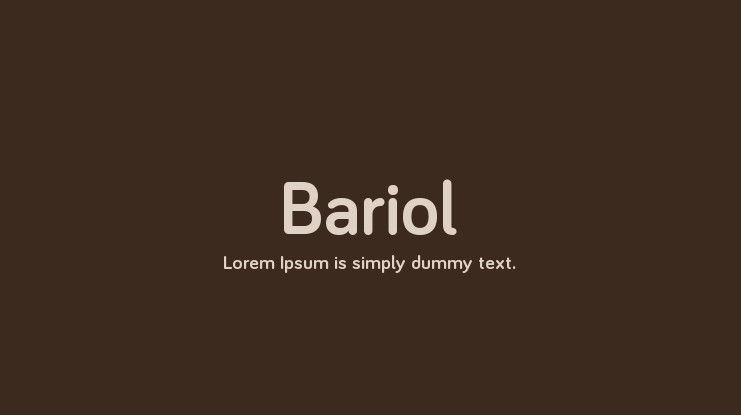 Bariol Font preview