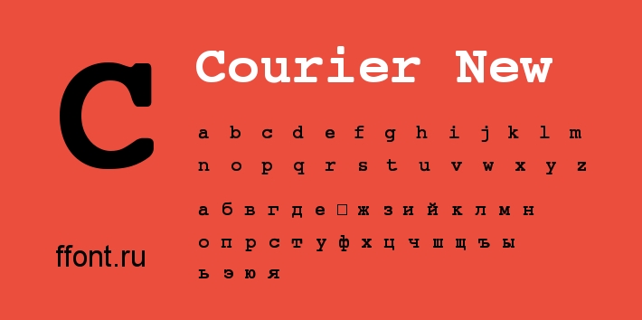 Courier New Regular Font preview
