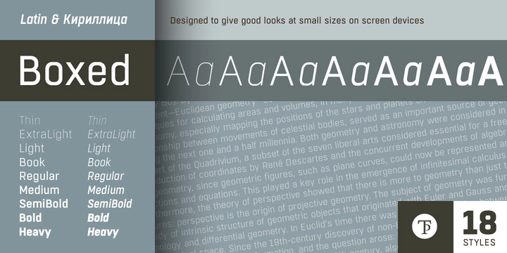 Boxed Medium Font preview