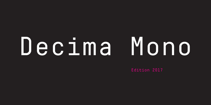 Decima Mono X Font preview