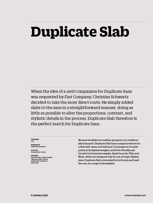 Duplicate Slab Font preview