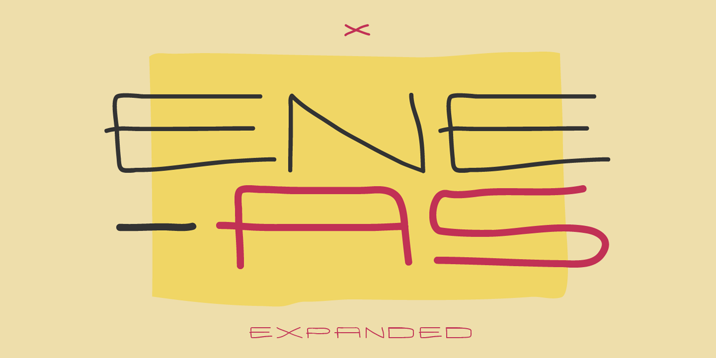 Eneas Expanded Regular Font preview