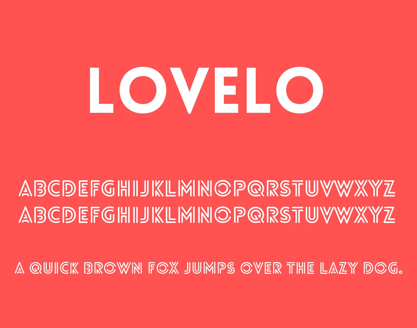 Lovelo Line Light Font preview