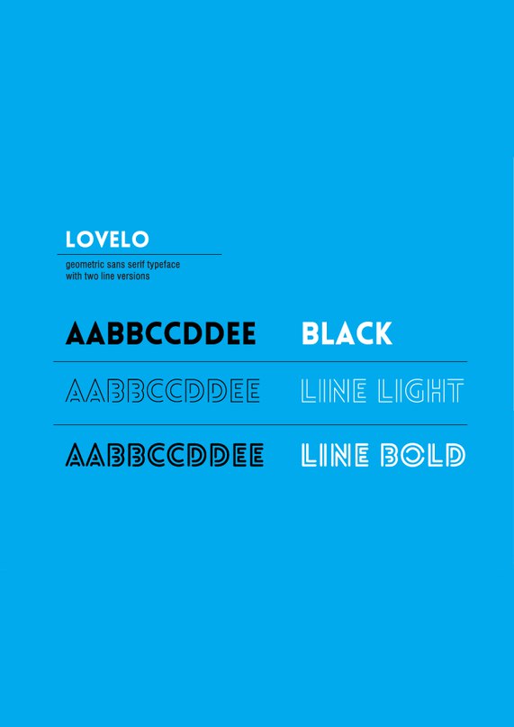 Lovelo Line Light Font preview