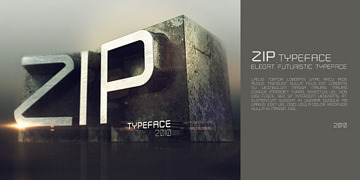 Zip Typeface Font preview