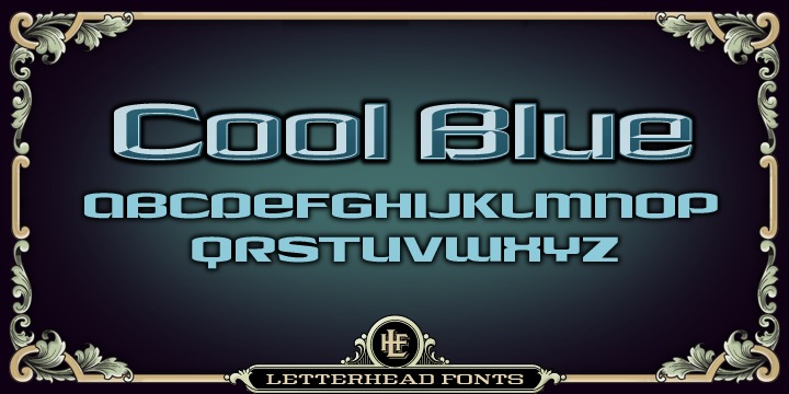 LHF Cool Blue Regular Font preview