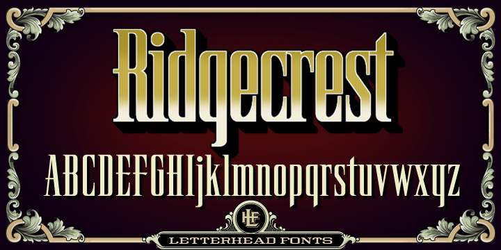 LHF Ridgecrest Regular Font preview