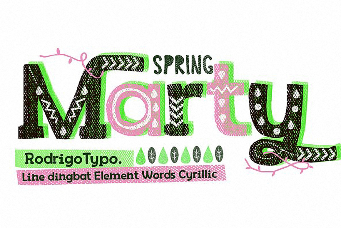 Marty Spring Regular Font preview