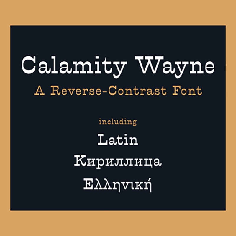 Calamity Wayne Regular Font preview