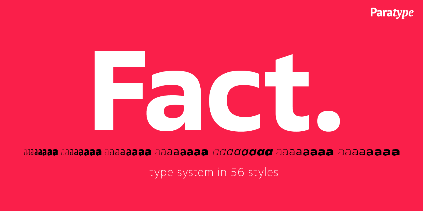Fact Thin Font preview