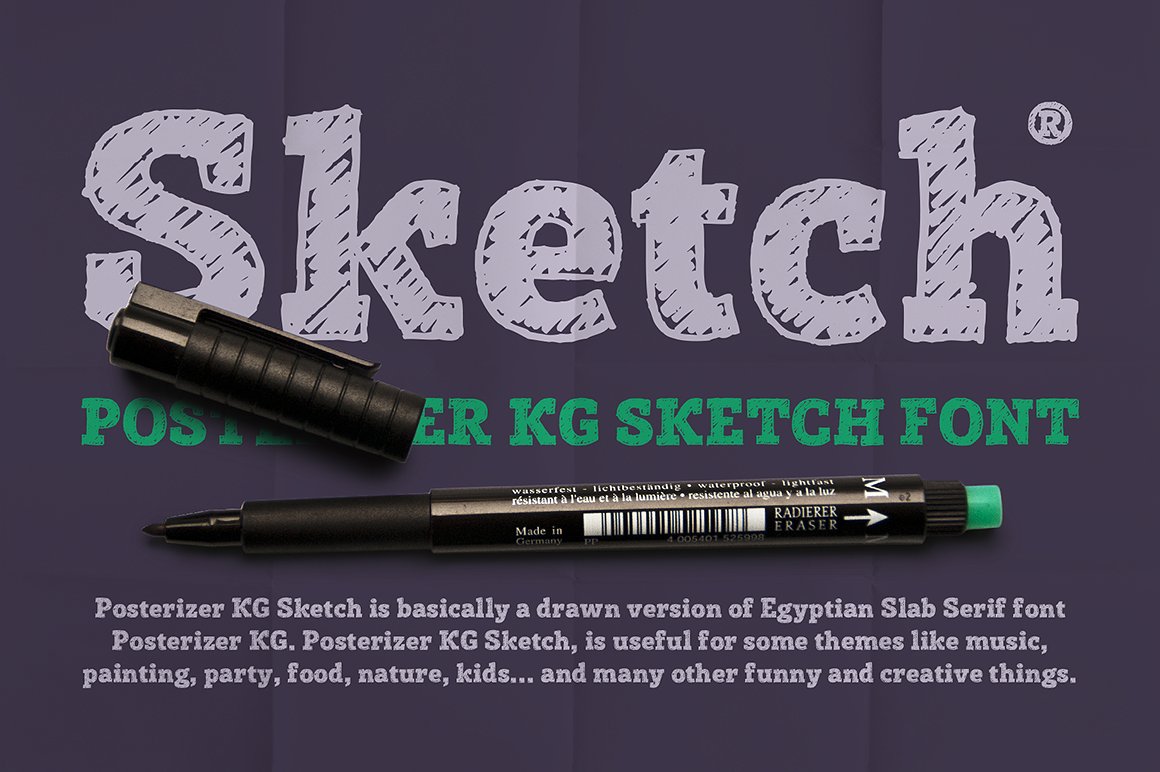 Posterizer KG Sketch Regular Font preview