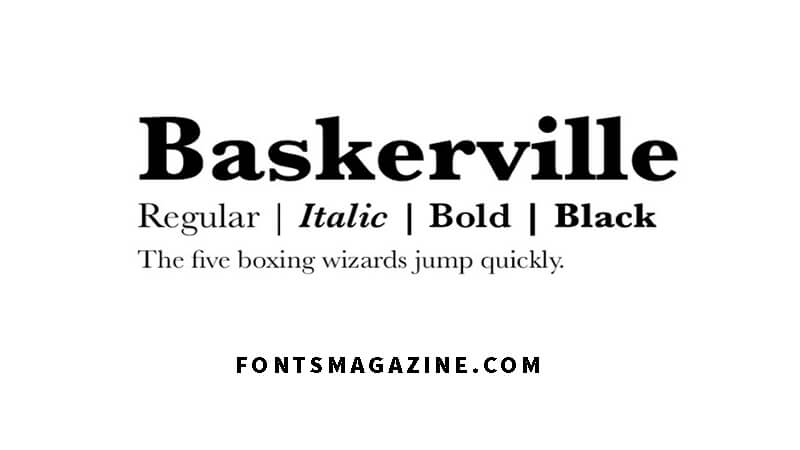 Baskervville Font preview