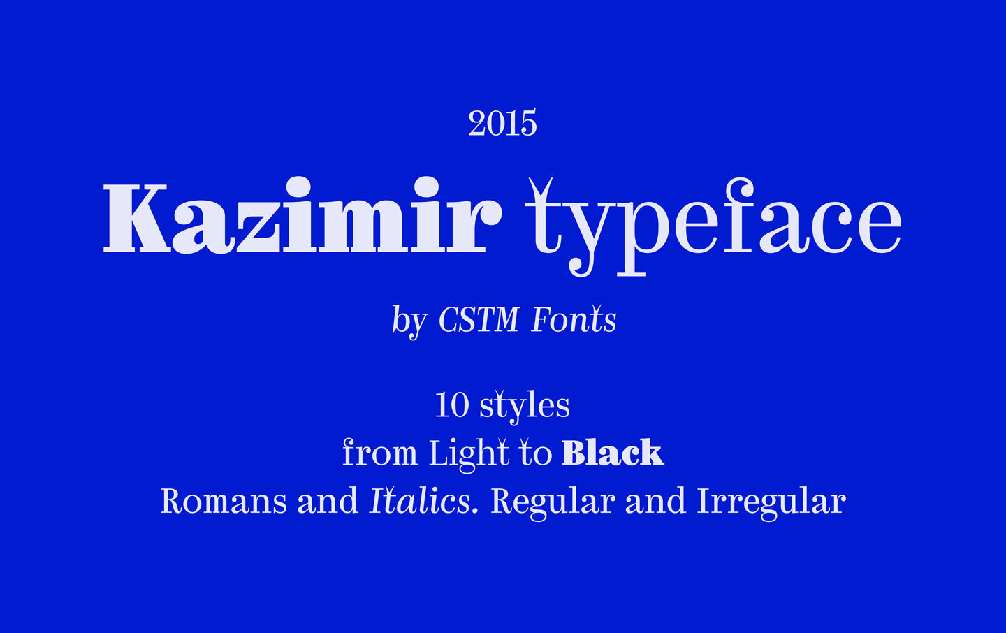 Kazimir Italic Font preview