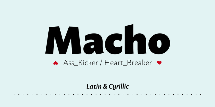 Macho Medium Font preview