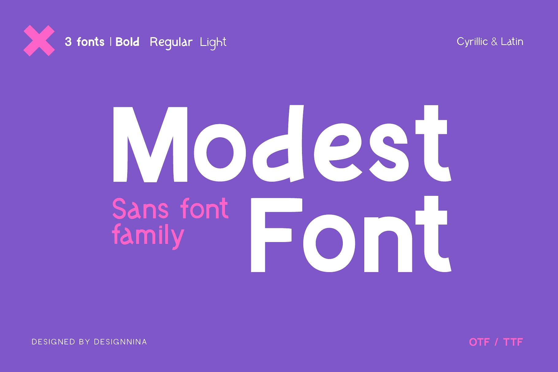 Modest Font Light Font preview