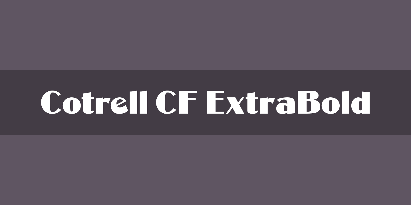 COTRELL CF Extra Bold Font preview