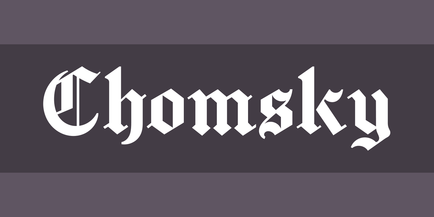 CHOMSKY Font preview
