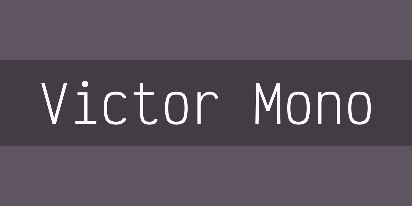 VICTOR MONO Oblique Font preview