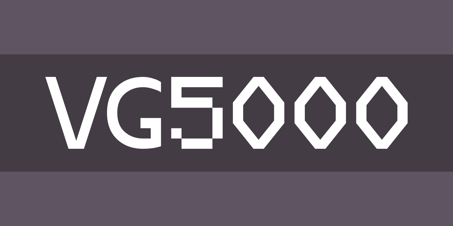 VG5000 Regular Font preview