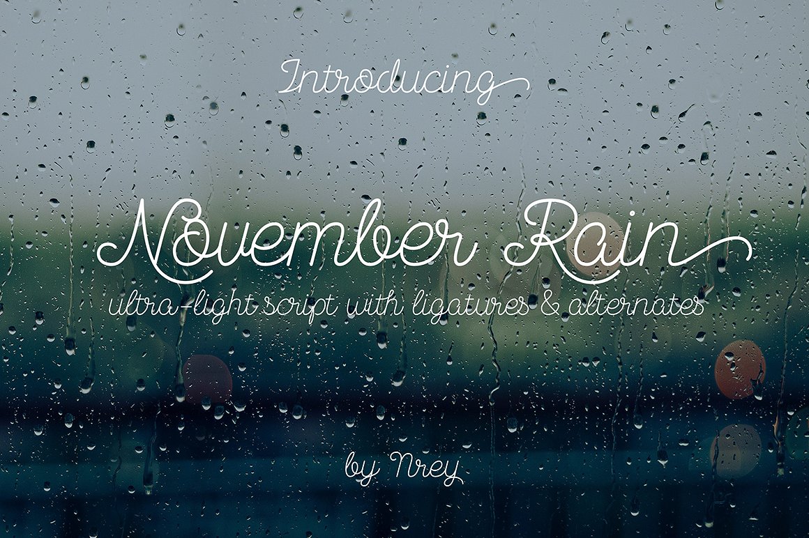 November Rain Light Font preview
