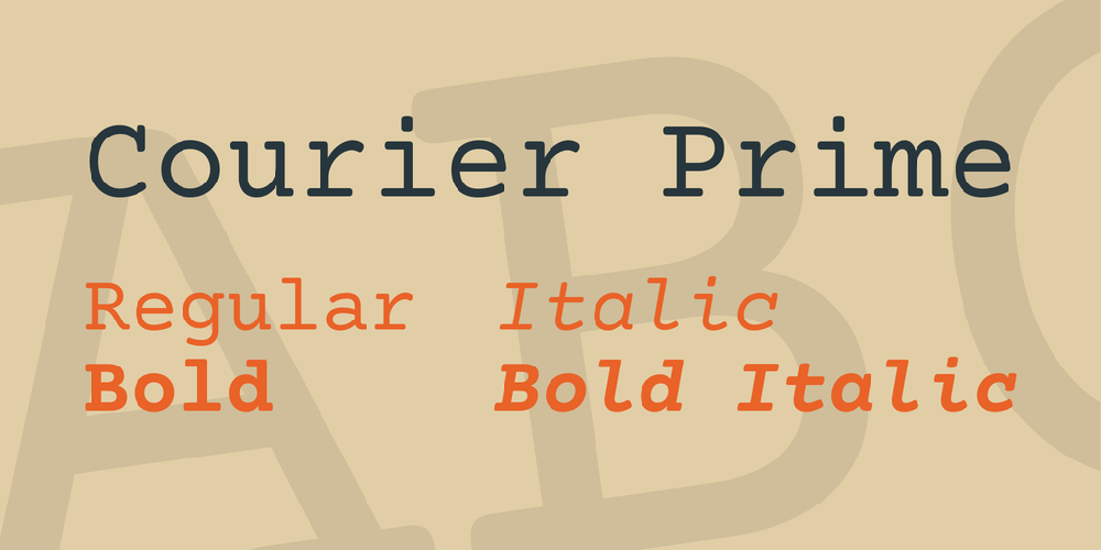 Courier Prime Font preview