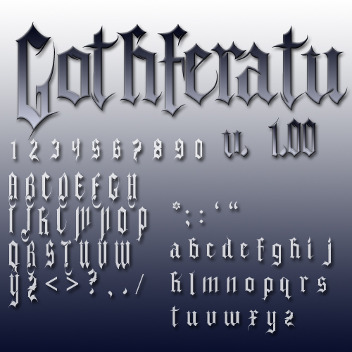 Gothferatu Regular Font preview