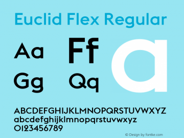 Euclid Flex Medium Font preview