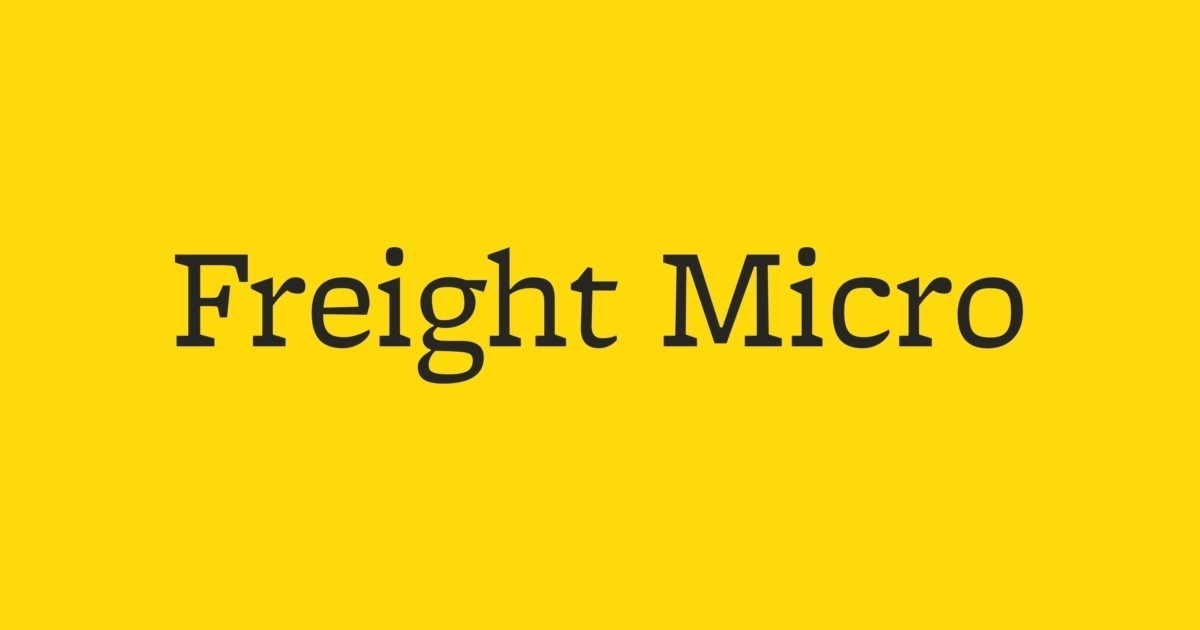 FreightMicro Pro Font preview