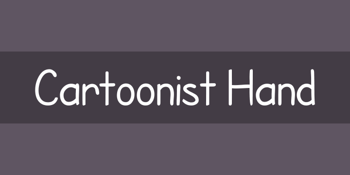 CARTOONIST HAND Regular Font preview