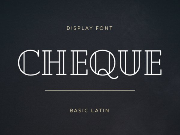 CHEQUE Regular Font preview