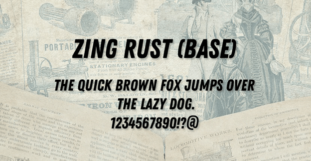 Zing Rust Font preview