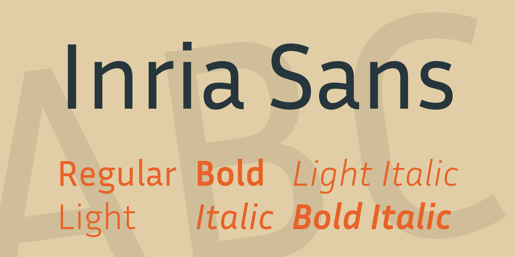Inria Sans Regular Font preview