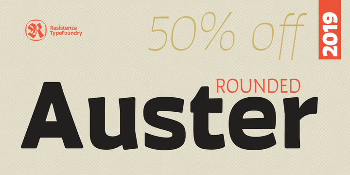 Auster Rounded Regular Font preview