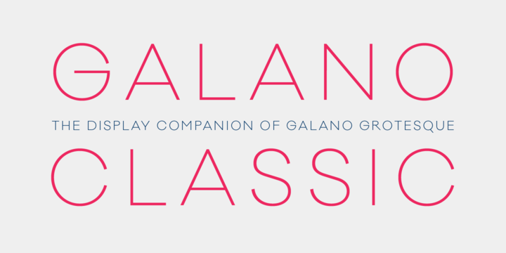 Galano Classic Font preview