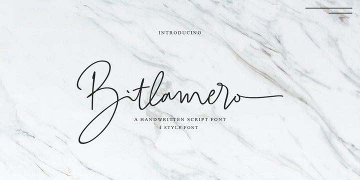 Bitlamero Script Script Font preview