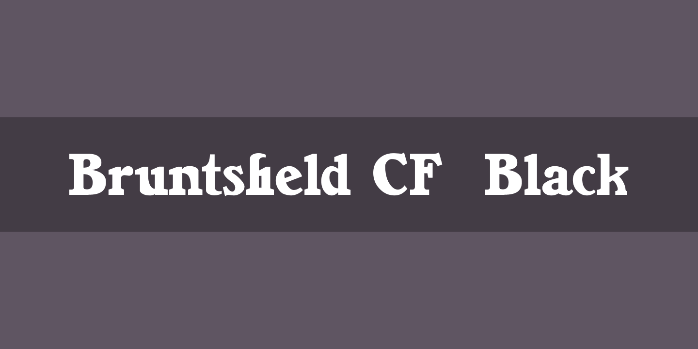 Bruntsfield CF Regular Font preview
