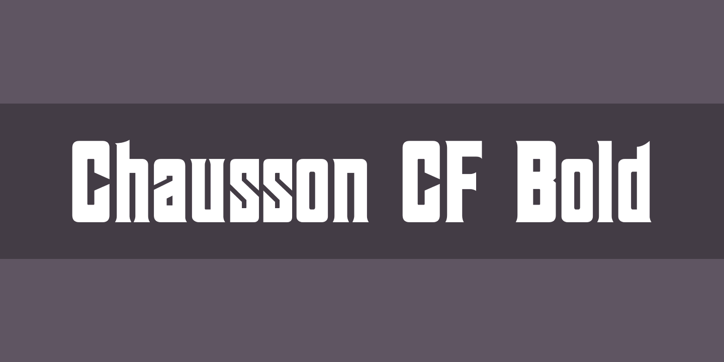 Chausson CF Bold Font preview